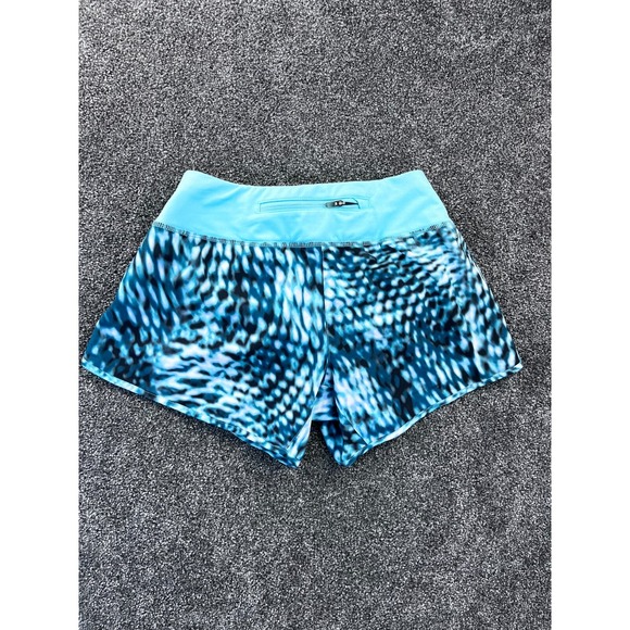 Nike Dri-Fit Shorts Women Extra Small Running Lined Tie Knit Waist Printed Green - Picture 11 of 11